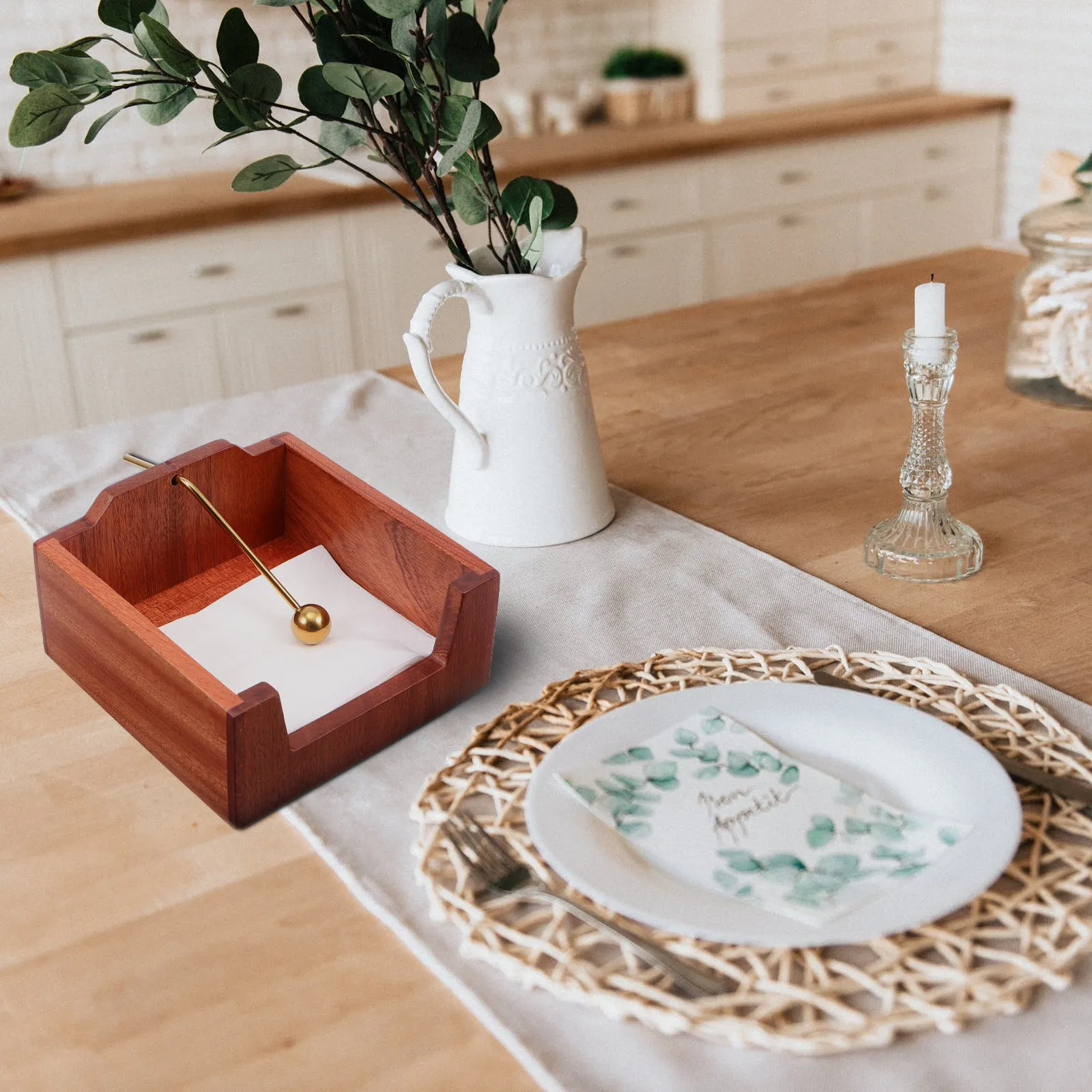 

1Pcs Wooden Paper Holder Simple Metal Napkin Rack Hotel Tissue Organizer Home Paper Stand Stylish Tissue Rack Napkin Holder