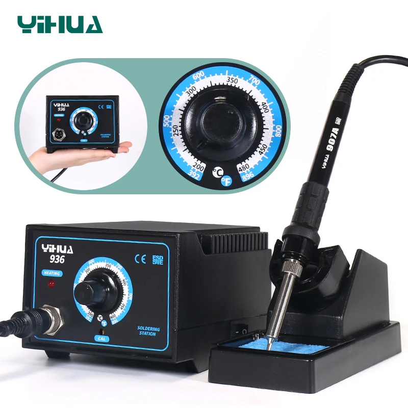 

YIHUA 936 40W Soldering Iron Soldering Station Adjustable Constant Temperature Electric Soldering Iron Station Repair Tools