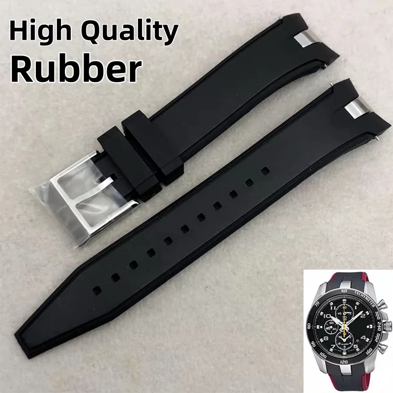 

For Seiko Strap Sporura SNAE SNP SRG SUN SPC089 SSC SPORTURA SNAE93J1 Silicone Watchband 21mm Curved End Rubber Sports Bracelet