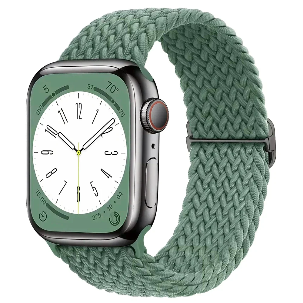 Geflochtene Solo Loop für Apple Watch Ultra Band 40 mm 44 mm 41 mm 38 mm 49 mm 45 mm elastisches Nylonarmband iWatch Serie 9 8 7 3 SE Armband