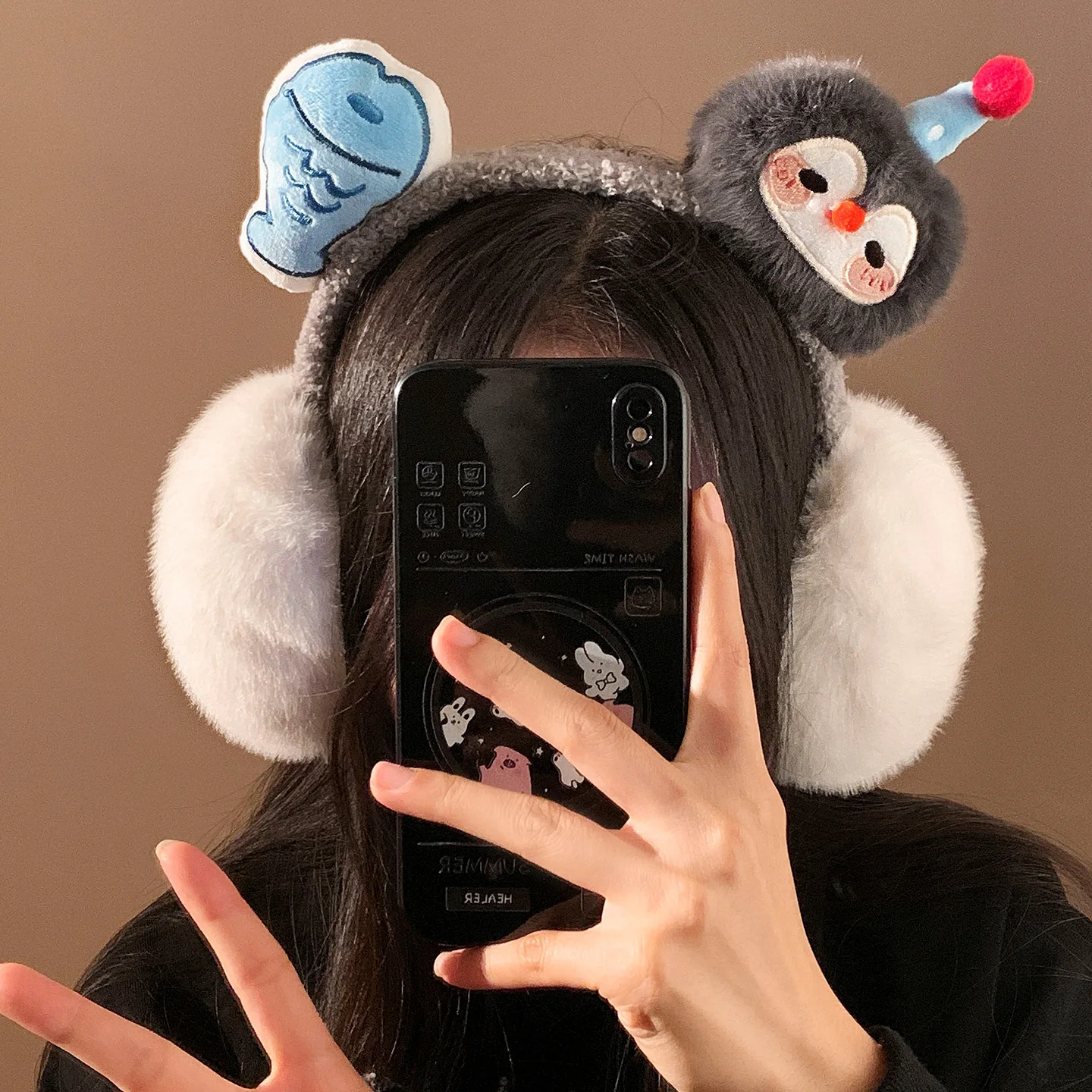 cache-oreilles-en-peluche-en-forme-de-pingouin-doubles-de-polaire-chauds-et-resistants-au-froid-pour-femmes-ideaux-pour-l'hiver