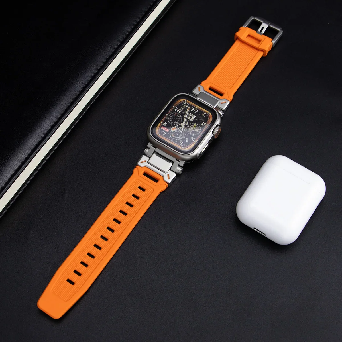 실리콘 스트랩 및 보호 케이스, 애플 워치 울트라 2, 49mm, 44mm, 45mm, 41mm, 40mm, 아이워치 시리즈 9, 8, 7, 6, SE, 5, 4, 3, 2, 1 호환