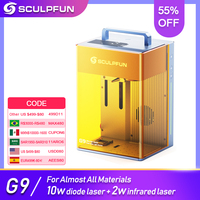 SCULPFUN G9 Laser Engraver 2W Infrared+10W Diode Blue Dual Ultra High Speed Light-ning Engraving 2-In-1 Laser Marking Machine