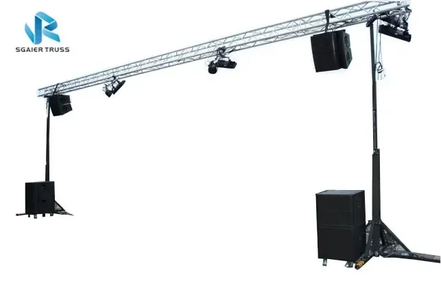 حامل ثلاثي القوائم لمكبر الصوت قابل للتمديد بأنبوب معدني 0.6 مم