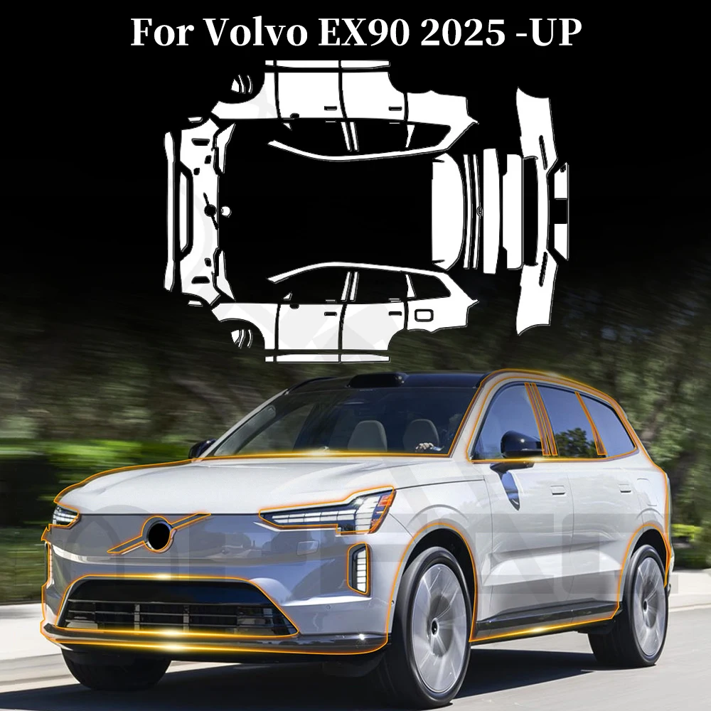 

For Volvo EX90 2025 Anti-scratch TPU Paint Protection Film Pre-cut PPF Car Body Clear Bra Resistant Repairable Invisible Cover