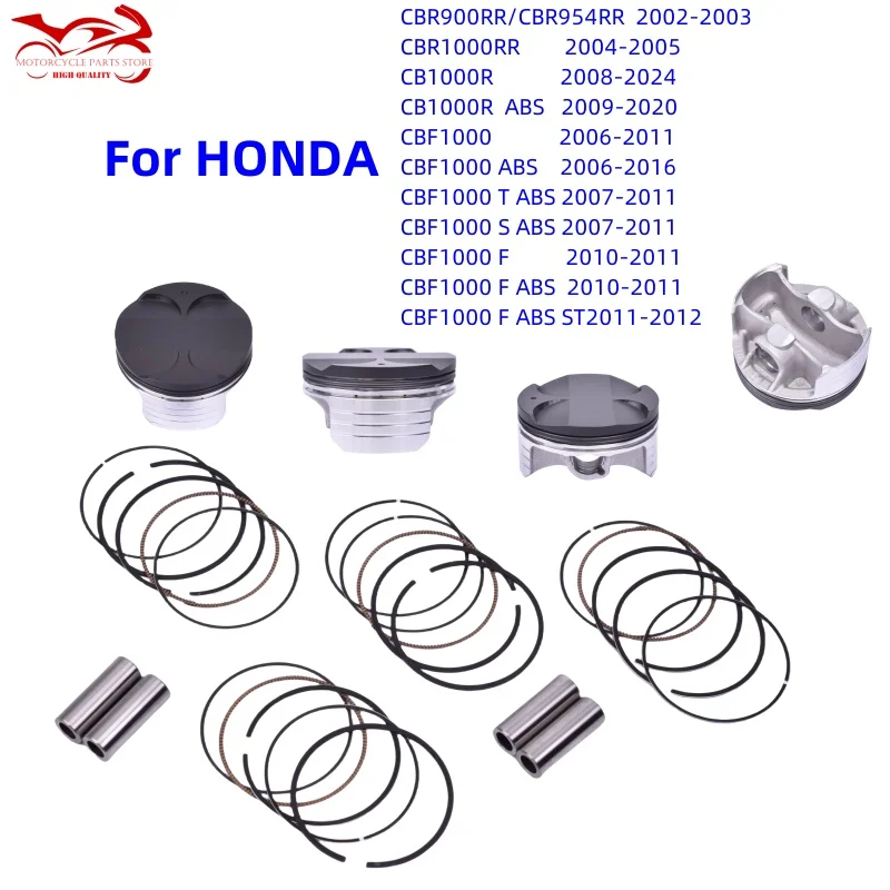 

Motor Piston Rings Kit For Honda CBR954 RR CBR 900 1000 RR CB 1000 R CBF 1000 S T F TS ABS 75mm 75.25/75.5/76mm 13031-MEL-010