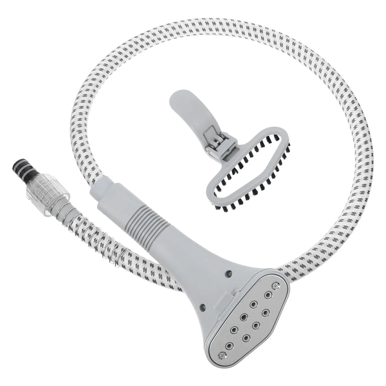 

Удлинительный шланг для отпаривателя, сменная паровая трубка, пластиковый корпус, металлическая щетка, зажимное крепление, аксессуары для отпаривателя для одежды