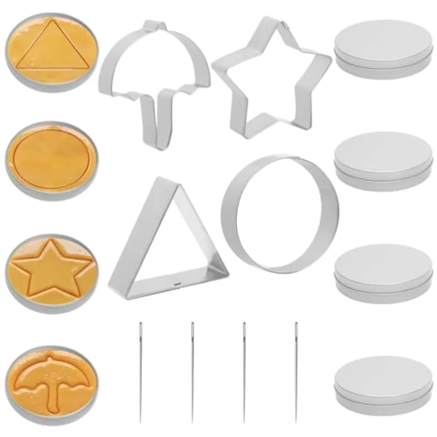 

4-комплект корейского печенья Dalgo, набор сахарного игрового печенья с круглым зонтиком из нержавеющей стали, треугольные формочки для печенья для выпечки своими руками