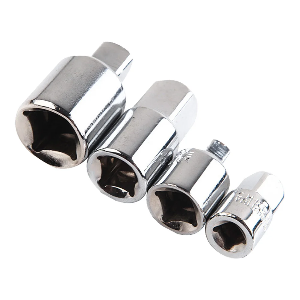 

4Pcs Impact Socket Adaptor Set Ratchet Drive Increaser Reducer Durable Spring Loaded Detent Balls Oil Resistant