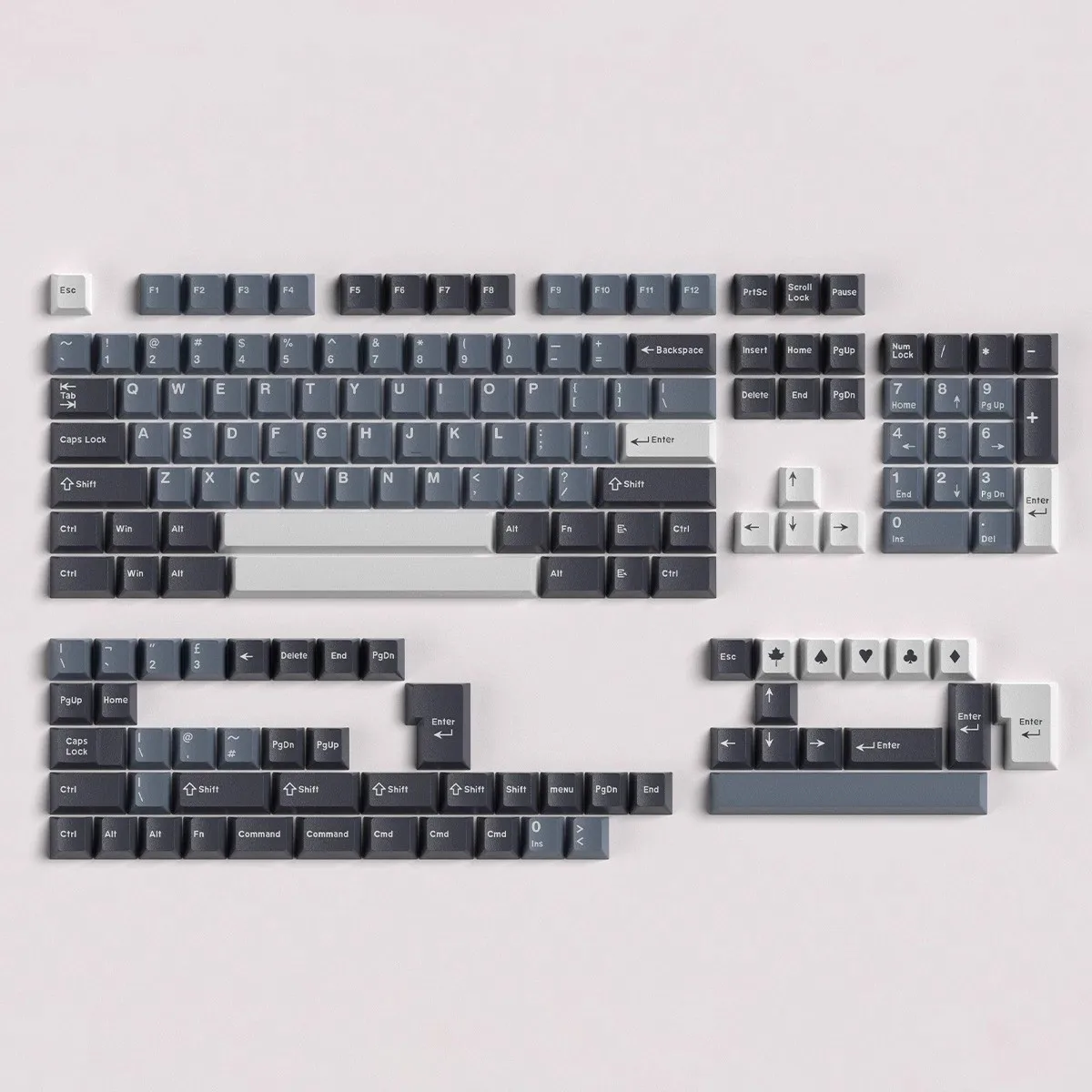 

Double Shot Keycaps PBT GMK 163 Keys Keycaps 7u Alice Split Space Bars ISO ANSI Layout For Mechanical Keyboard Wooting