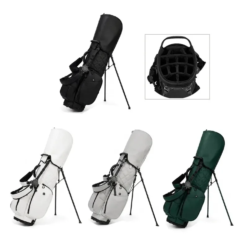 14 Hole Golf Stand Bag, PU Multifunctional Shoulder Golf Club Bag