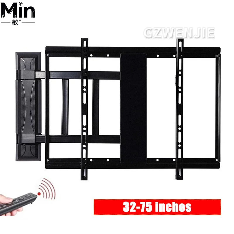 Adjustable TV Wall Mount Bracket Fits 32-75 Inch LED LCD TVs Up to 50kg VESA 100*100 for Home Office Use