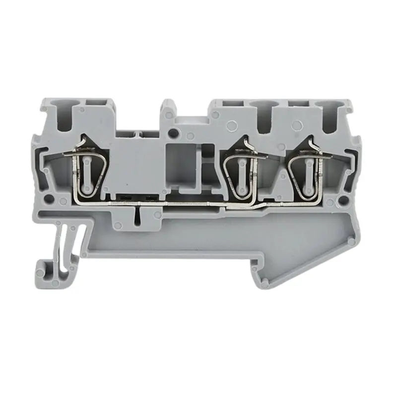 [NEW!A08R】 100Pcs ST2.5-TWIN Spring-Cage Connection 3-Conductor ST 2.5TW TWIN Plug Wire Din Rail Terminal Block