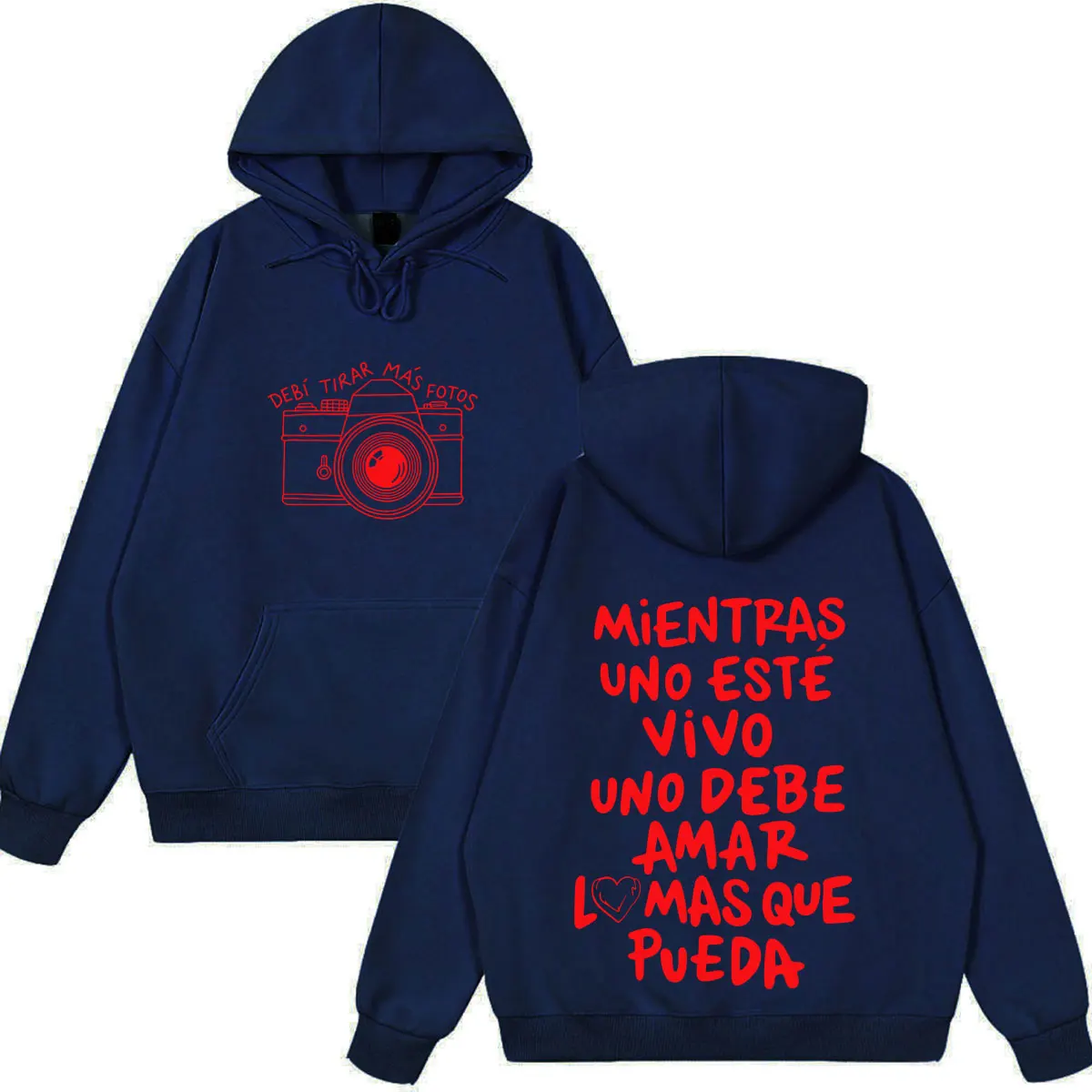 Rapper Bad Bunny Hoodie Debi Tirar Mas Fotos DTMF World Tour Sweatshirt Herren Damen Oversized Fashion Hip Hop Loose Pullover – Detail 5