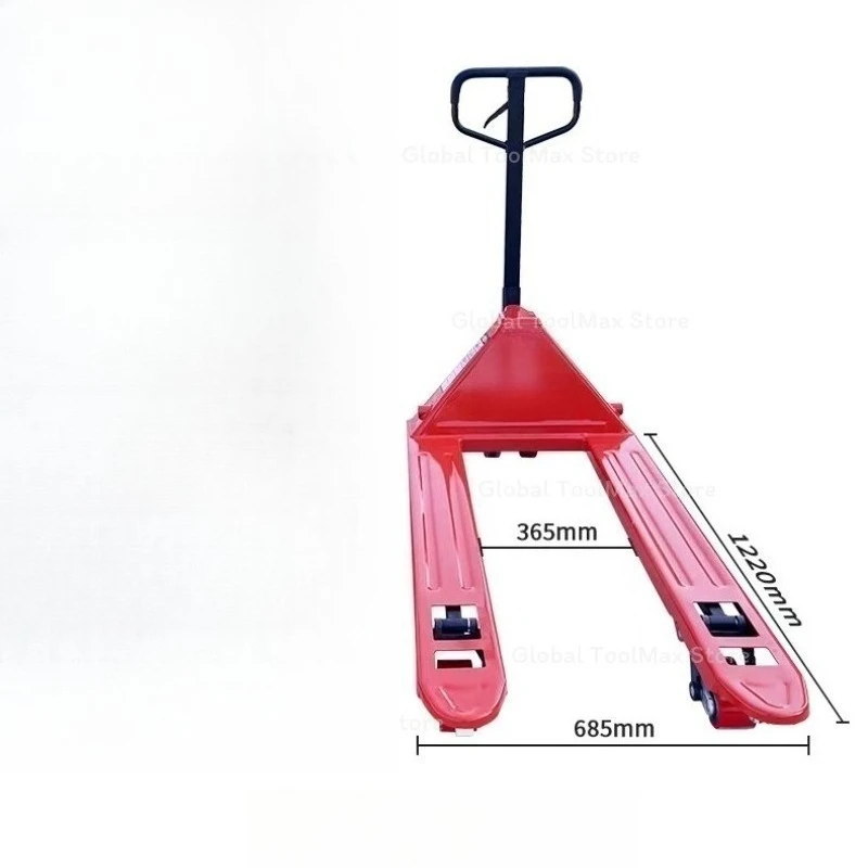 2T Manual Hydraulic Pallet Truck Extended Fork Small Handling Loading Trailer Warehouse Transport Tool