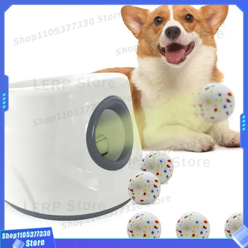 Automatic Dog Tennis Ball Launcher Multi Color Pet Toy Thrower Machine Bite Resistant Fetching Device For Outdoor Walking