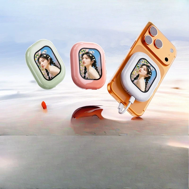 Polaroid, mobile phone magnetic suction rear selfie display, selfie screen projector rear selfie artifact