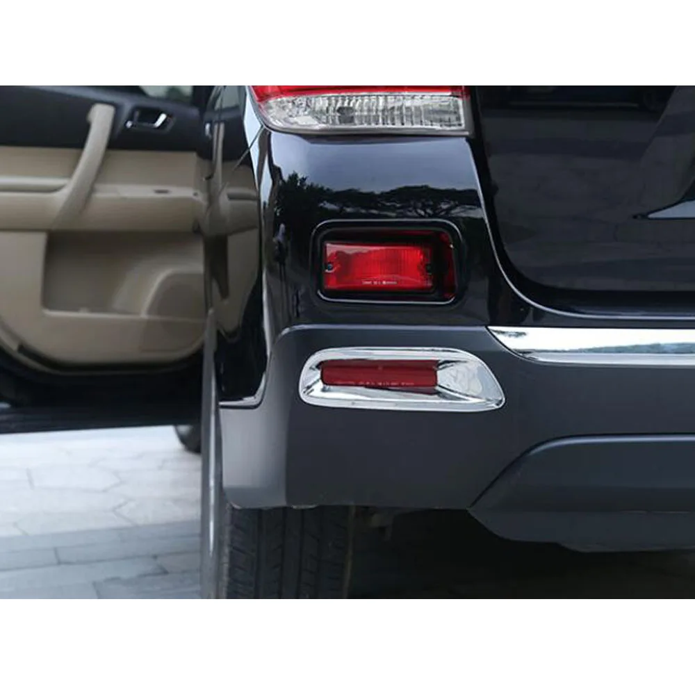 Toyota Highlander 2008 2009 2010 2011 2012 2013 2014 자동차 후방 테일 안개등 램프 프레임 스틱 ABS 크롬 커버 트림 스틱
