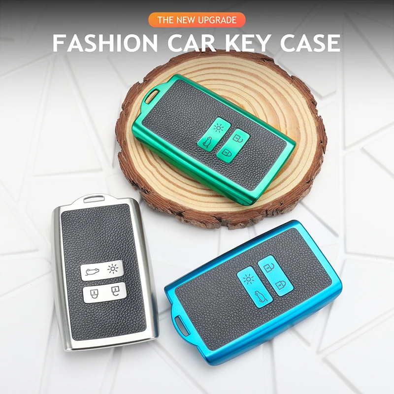 

Car Key Case for Renault Dacia Duster Talisman Austral Clio 5 Captur Megane 4 Zoe Espace Koleos Scenic Arkana Car Accessories