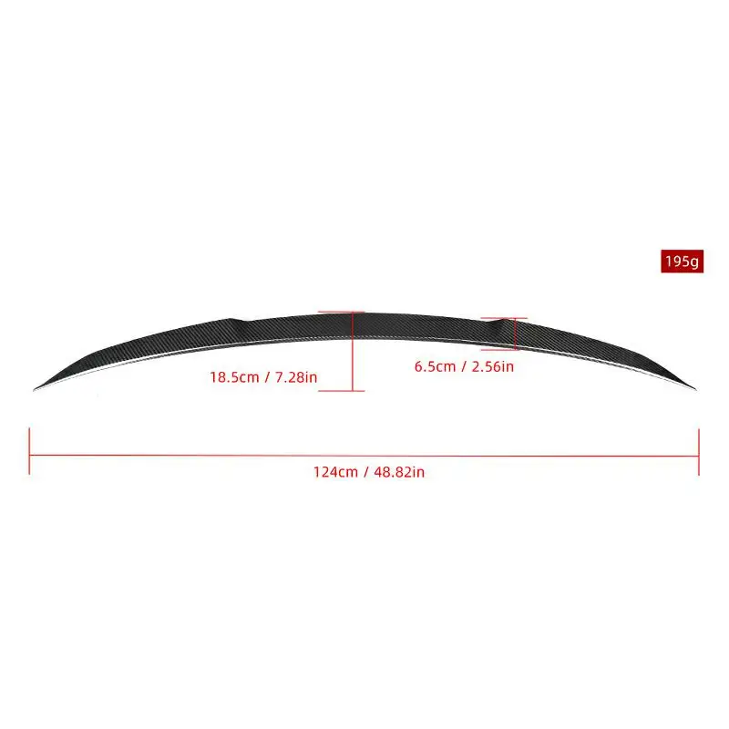 Dry Carbon Rear Trunk Lip Spoiler for BMW 2 Series G42 M235i M240i Coupe 2022 + G87 M2 2023+  VS Style Auto Car Rear Lip spoiler