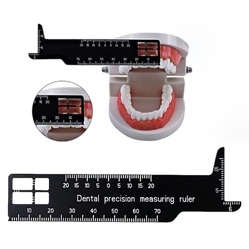 

1/5Pcs Dental double-sided Precision Measuring Ruler Orthodontic Tooth Measuring Gauge Ruler Aluminum Gauge Ruler Dental Tools