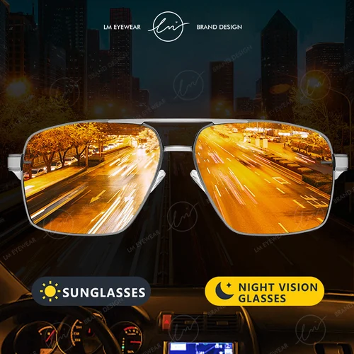 LM gafas de sol fotocromáticas inteligentes para deportes al aire libre, gafas de visión nocturna polarizadas para hombre, gafas de conducción antideslumbrantes para mujer, Unisex