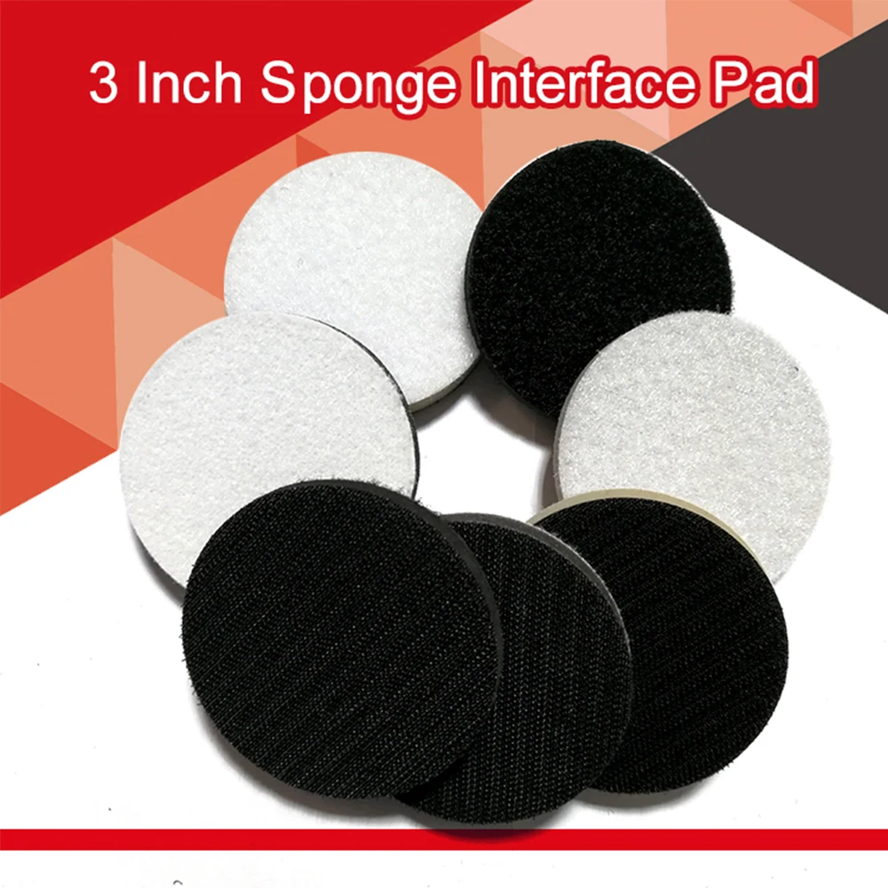 

3 Inch 75MM Soft Sponge Interface Pad Buffering Pad for Hook&Loop Sander Backing Pad Polishing Grinding Power Tool Accessories