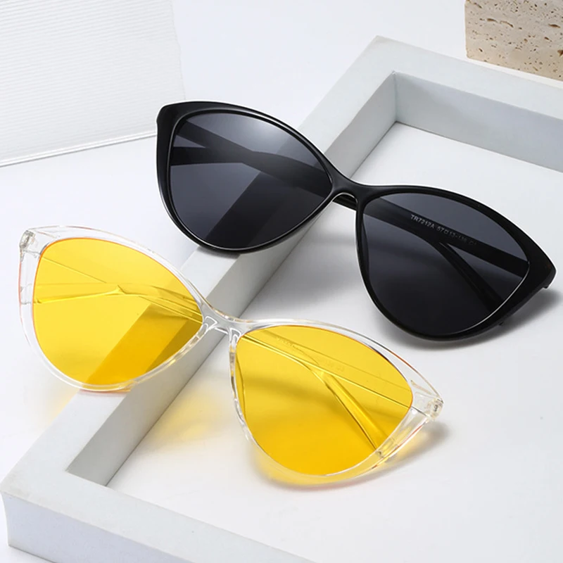 Vintage Sunglasses for Women Men Retro Triangle Frame Outdoor Sun Glasses Summer Cat Eye Anti UV Travel Shades Eyeglasses