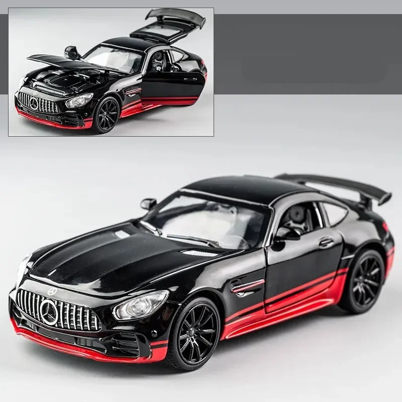 1:32 Benzs-GT GTR Alloy Racing Car Model Diecast Toy High Simulation Sports Car Sound and Light Car Toys Collection Kids Gifts