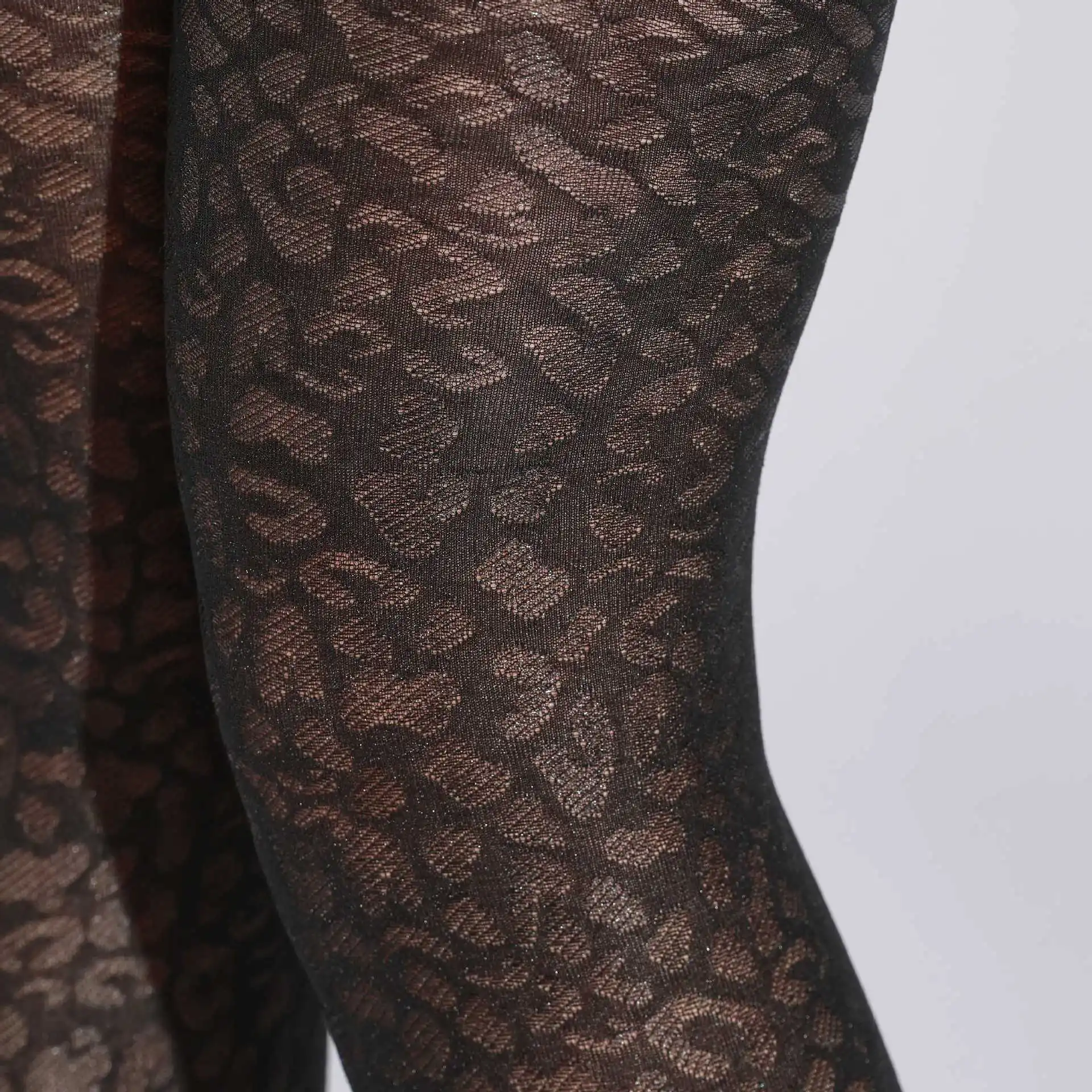 

Retro Leopard Print Nylon Tights for Women High Elasticity Spring Medium Thickness Trendy Hottie Multiple Colors Available