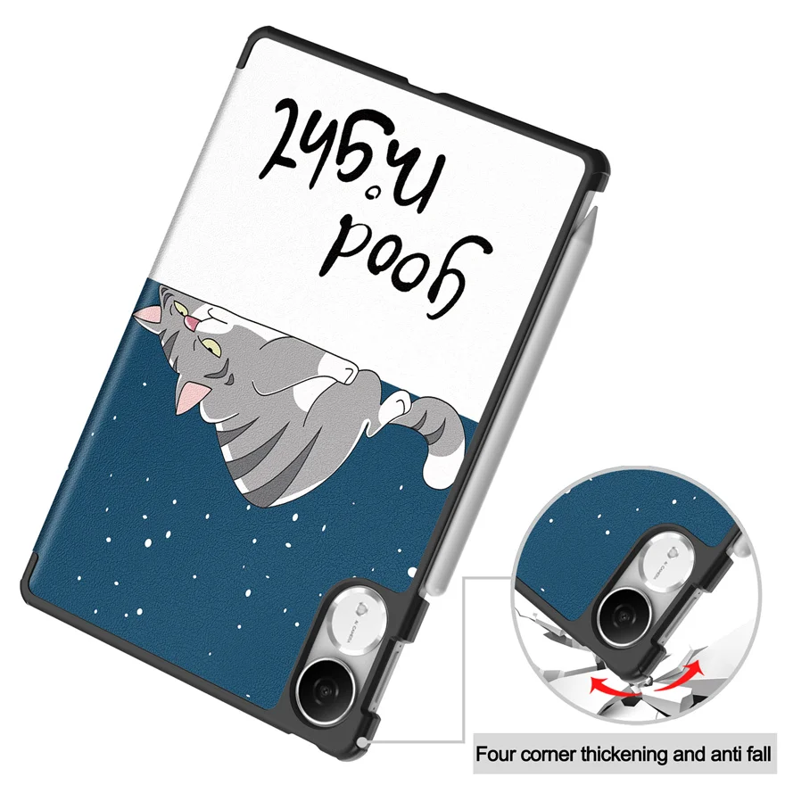 Case For Honor Pad V9 11.5Inch PU Leather Tri-fold Tablet Cover for Honor Pad V9 11.5Inch with Auto Wake Function