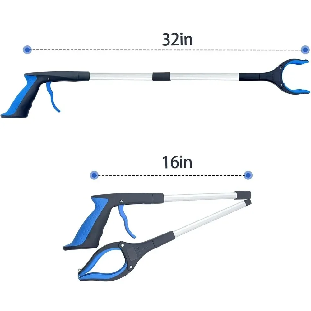 Elderly Garbage Picker Gripper 32 Inch 360 Degree Rotating Clip Lightweight Heavy Duty Grabbing Tool