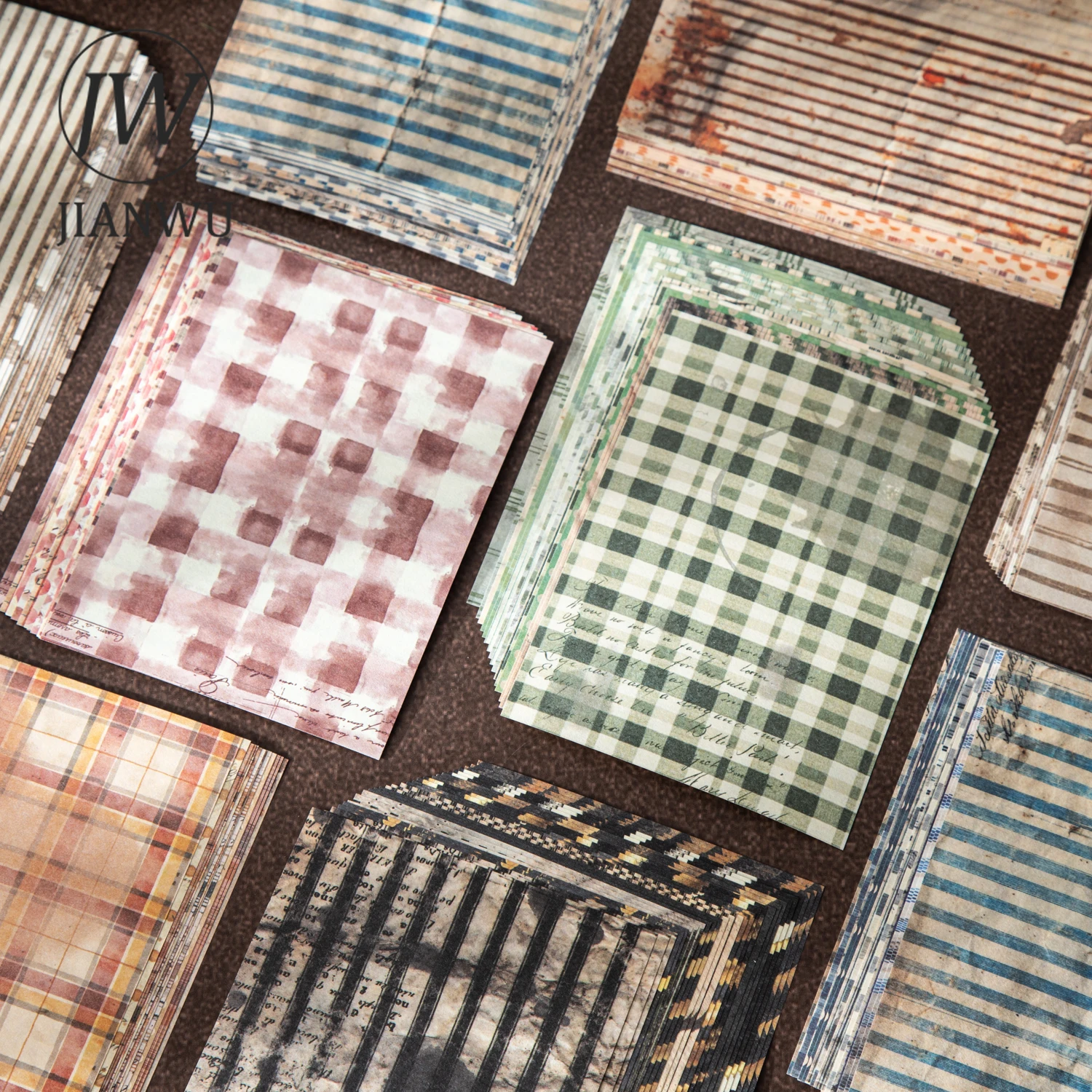 JIANWU Time Weave Patterns Series Vintage Texture Landscape Collagescrapbooking Material Paper Creative Junk Journal  Stationery