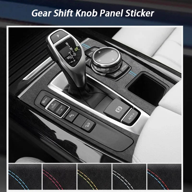 

For BMW X5 F15 X6 F16 20014-2018 Alcantara Suede Car Interior Gear Shift Knob Panel Trim Frame Performance Sticker