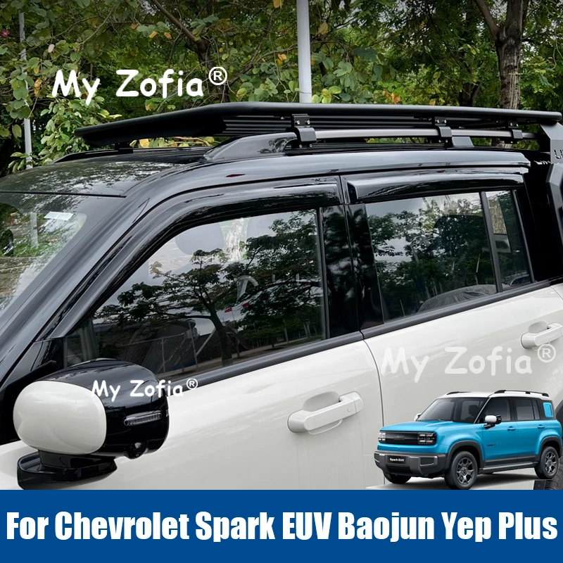 

Для Chevrolet Spark EUV Baojun Yep Plus 2025 2026 АБС-пластик, защита от солнца и дождя, дефлектор, оконный козырек, навесы, крышка