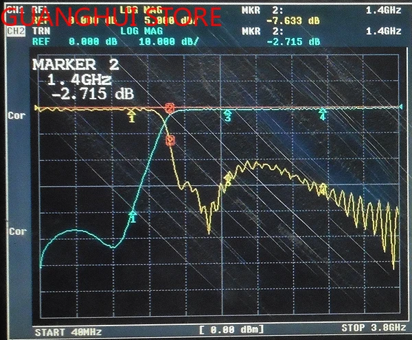 1400MHz high-pass filter RF coaxial LC filter subminiature SMA interface