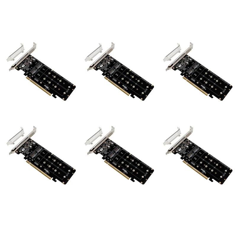 

6X Double-Sided 4-Disk NVME RAID Card Pciex16 To M.2 M-Key Nvmex4ssd 2U Server RAID Array Expansion Adapter Split Card