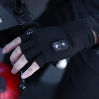 Fingerless USB Rechargeable Heated Gloves Hand Warmer Winter Windproof Thermal Heated Gloves For Outdoor Cycling Running