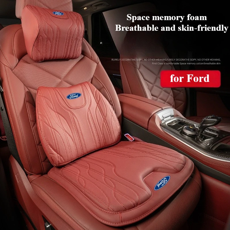 

Universal Car Seat Cushions Cover Headrest Neck Pillow Lumbar Support for Ford Four Seasons Breathable Comfortable Cars Interior