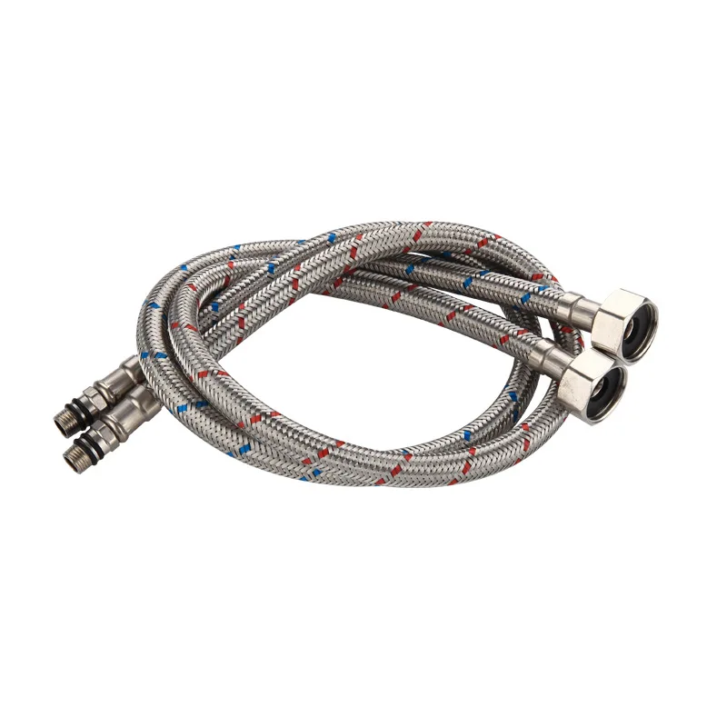 

G1/2 60 см 1 пара гибких сантехнических труб из нержавеющей стали, смеситель для холодной и горячей воды, шланги для подачи воды, часть ванной комнаты