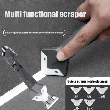 5 In 1 코킹 리무버 도구 키트 그라우트 제거 도구 실란트 마무리 도구 접착제 각도 스크레이퍼 도구 바닥 금형 제거 핸드 툴