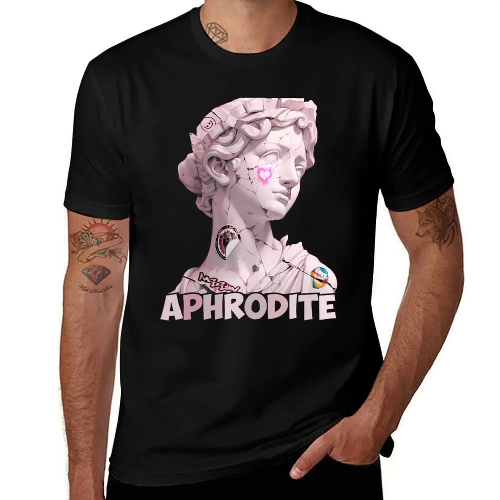 

Aphrodite - Cracked Beauty T-Shirt anime t shirts sports fans shirts graphic tee heavyweights mens graphic t-shirts hip hop