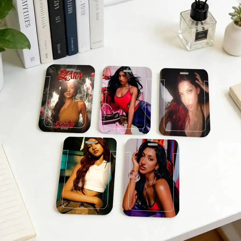 Lara katseye kpop    ID Card Holder Neck Strap Pendant Door Badge Holder Lanyards Keychain Work Credential Case Gift