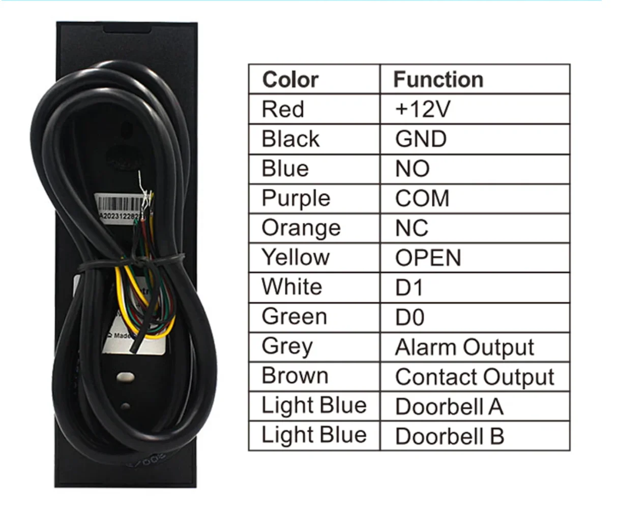 Tuya wifi açık IP66 siyah plastik kabuk parmak izi erişim kontrolü şifre ve RFID kart okuyucu fonksiyonu ile