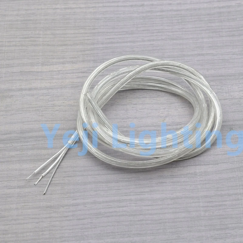 0.5mm square transparent  color power cord with steel wire rope Electrical Wires ceiling lamp cable for led pendant lights