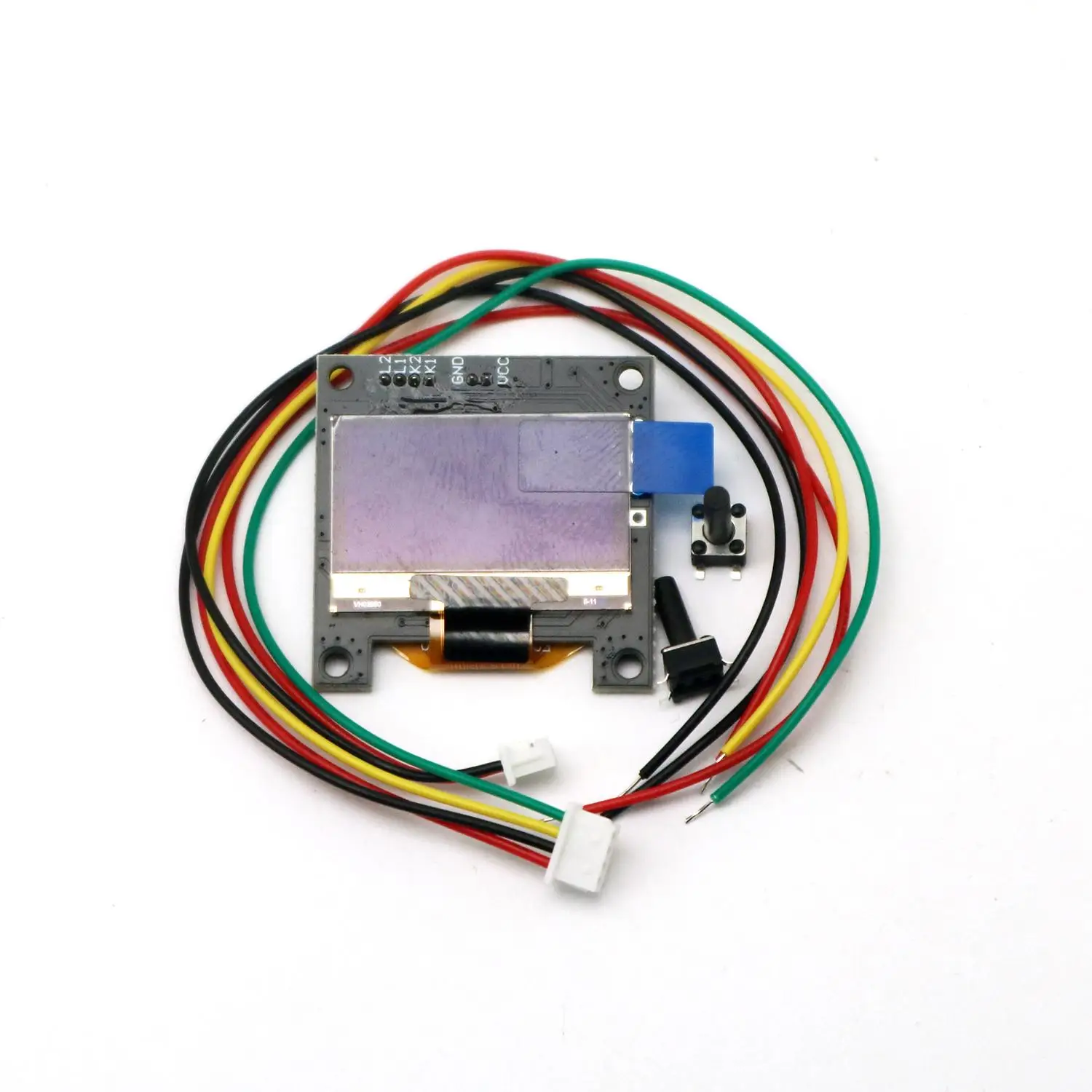 DYKB 0.96 in OLED Music Spectrum Display Analyzer 8-Mode Stereo Audio Atmosphere Light Amplifier Level Indicator Rhythm VU METER