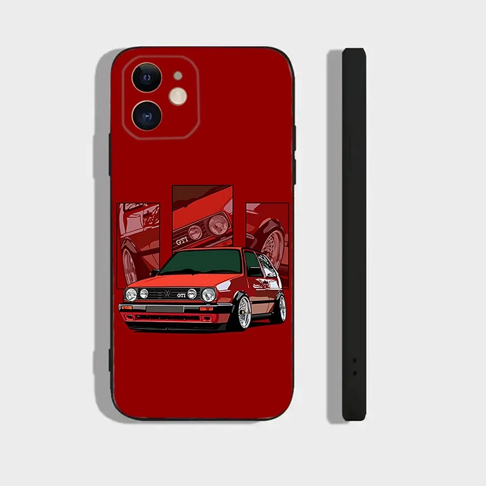 Cool V-VolkswagenES-Golf Car Phone Case For Iphone 15 11 13 14 Pro Max 7 8 Plus X Xr Xs Max Se2020 12mini Cover Case