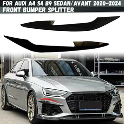 For Audi A4 S4 B9 TDI Sedan/Avant 2020 2021 2022 2023 2024 Front Bumper Spoiler Fog Lamp Light Lip Trim Cover Splitter