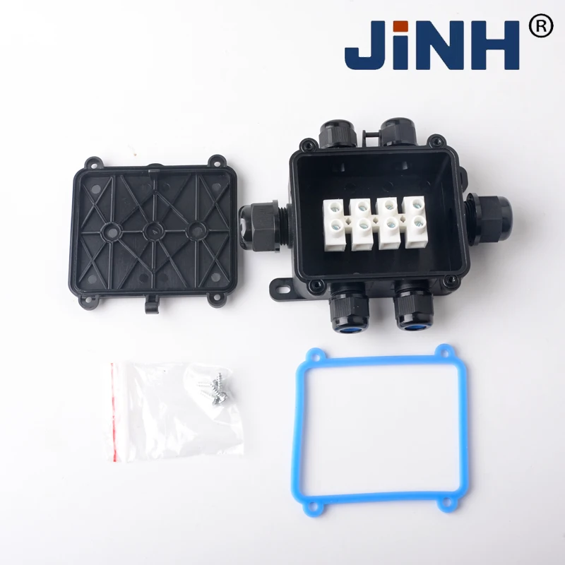 JINH CNP725 IP68 Waterproof External Junction Box Rainproof Connector 2 3 4 5 6 Way Wiring Terminal Blocks Outdoor Universal