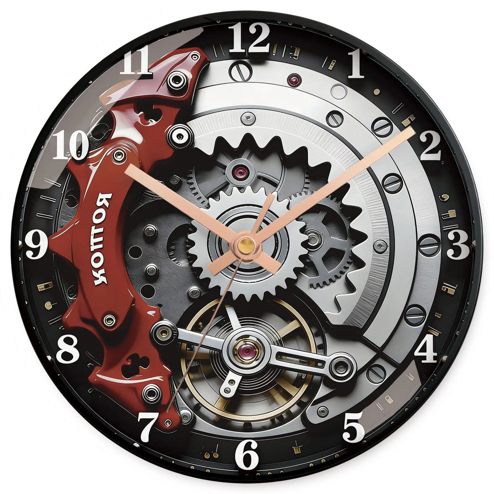 Mechanical Style Gear Wall Clocks, Original 14inch Diameter Silent Quartz Clock